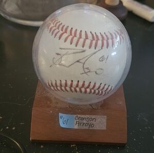 Autographed Baseball in Display Case